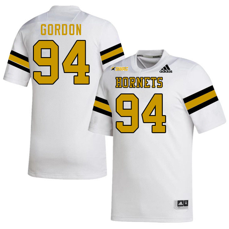 Alabama State Hornets #94 Cameron Gordon College Football Jerseys Stitched Sale-White
